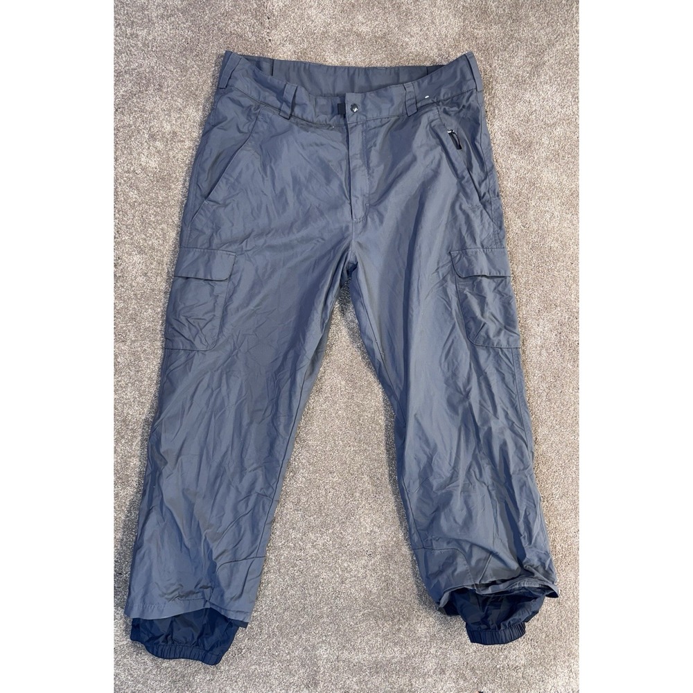 Obermeyer Cargo II - Mens XL Gray Cargo Pocket Nylon‎ Ski Snowboard Pants